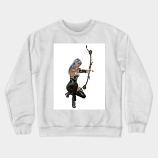 Archer Woman with Bow and Arrow Crewneck Sweatshirt